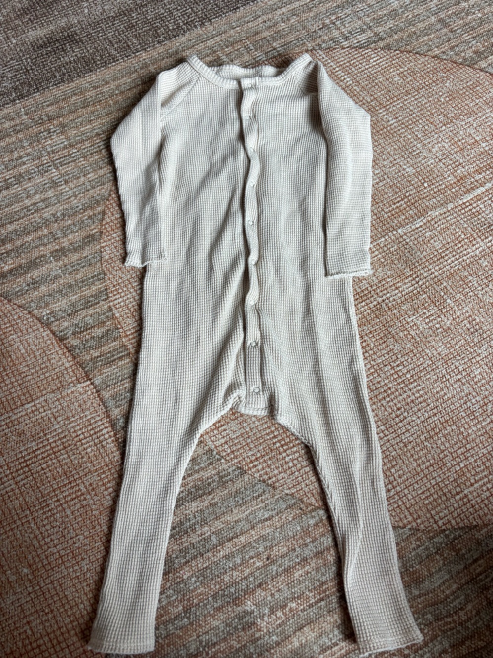 Toddler Cream Little Urban Apparel Waffle Knit Romper